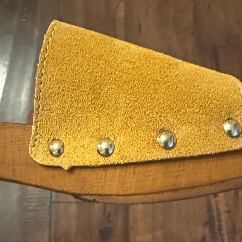Crown Vintage muted Mustard Suede Slide Clogs-Made in Italy-NWOT - Picture 5 of 15